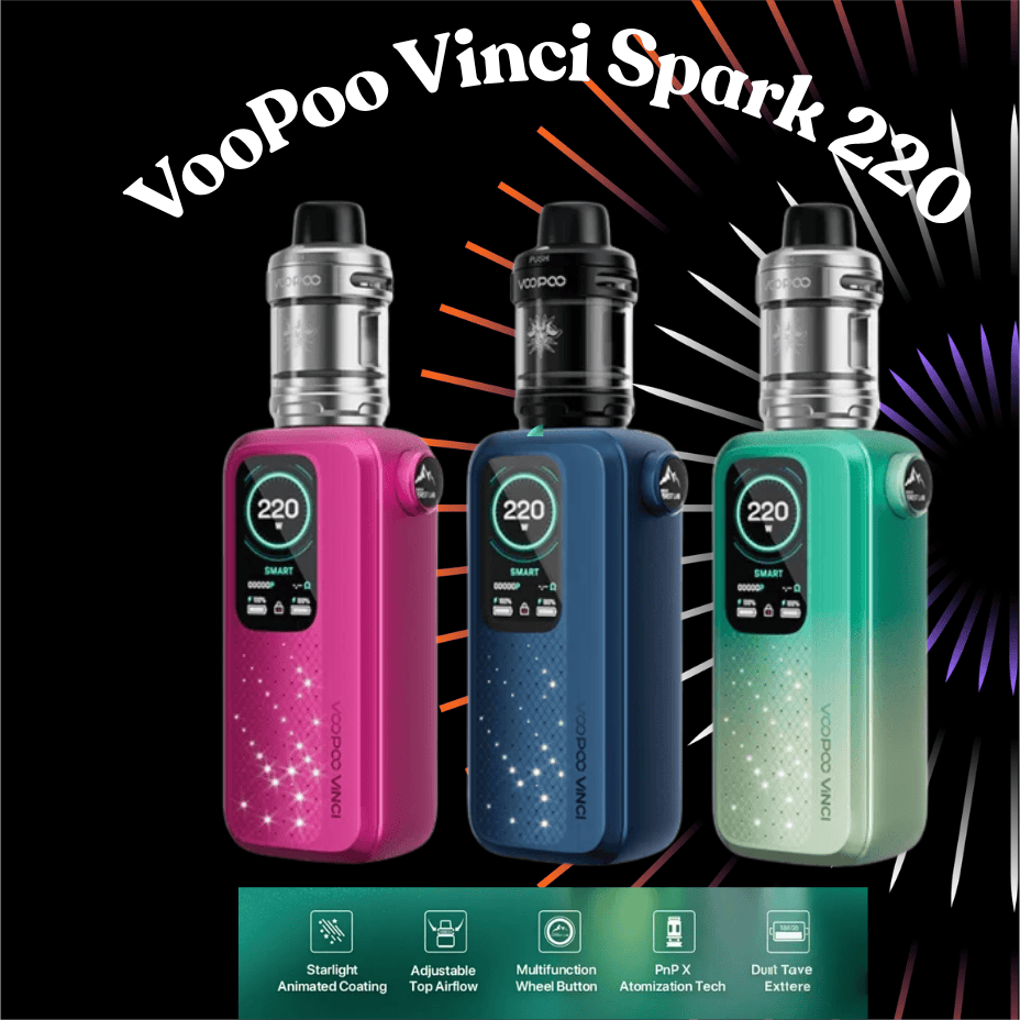 VooPoo Vinci Spark 220W Box Mod Kit-5.5ml Silver Steinbach Vape SuperStore and Bong Shop Manitoba Canada