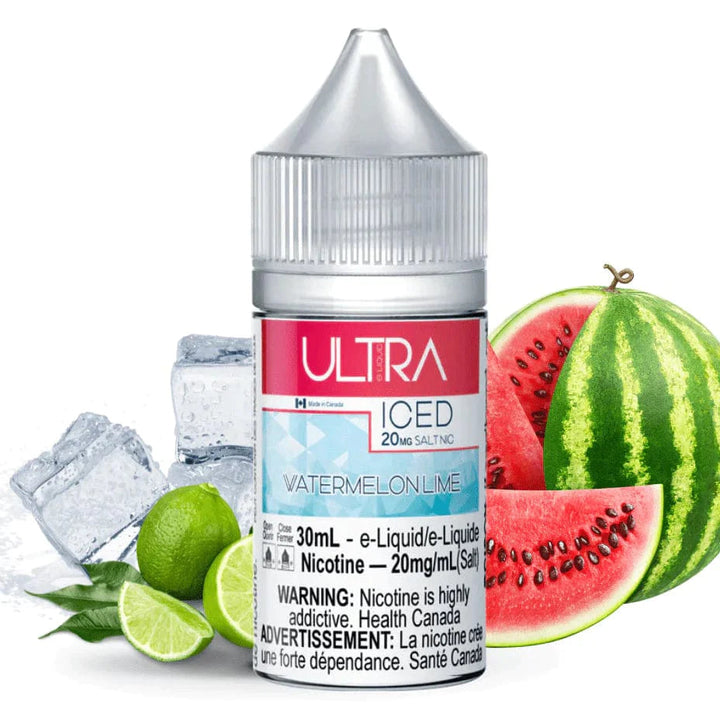Watermelon Lime Ice Salt by Ultra E-Liquid 30mL / 10mg Steinbach Vape SuperStore and Bong Shop Manitoba Canada