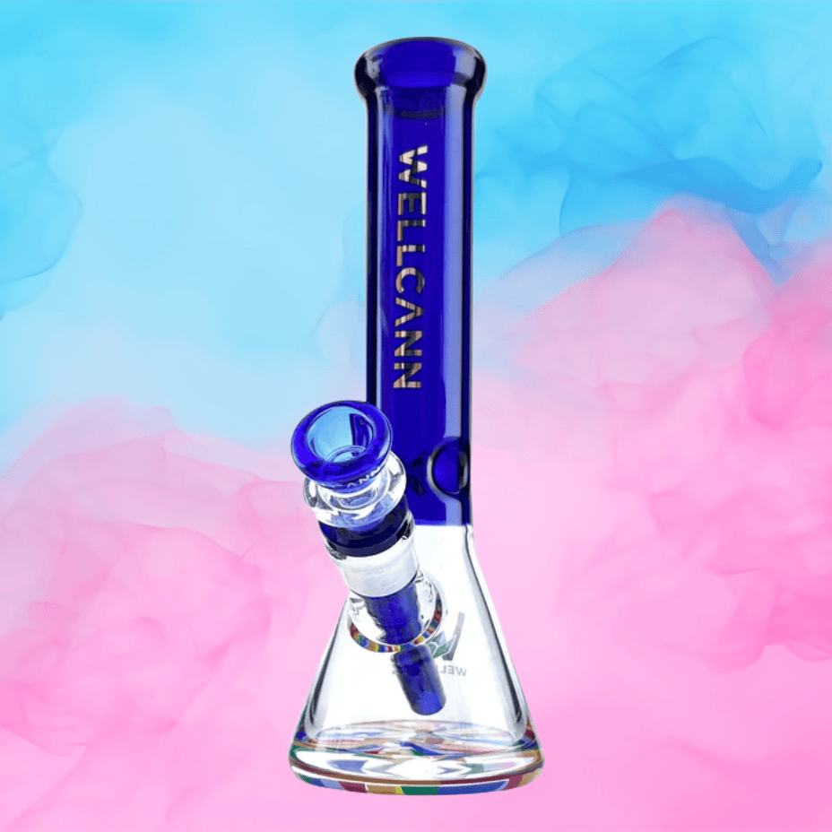 Wellcann 5mm Heavy Duty Beaker Bong 10" Blue Steinbach Vape SuperStore and Bong Shop Manitoba Canada