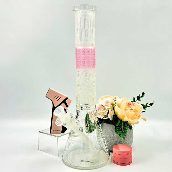 WENEED 7mm Eternal Rose Beaker 15" Steinbach Vape SuperStore and Bong Shop Manitoba Canada