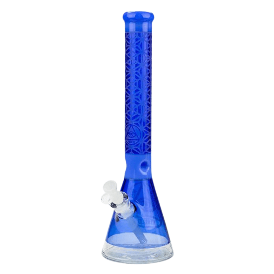WENEED Lattice Web 7mm Beaker-18" 18in 7mm / Blue Steinbach Vape SuperStore and Bong Shop Manitoba Canada