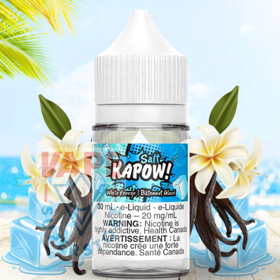 White Freeze Salt by Kapow E-liquid Steinbach Vape SuperStore and Bong Shop Manitoba Canada