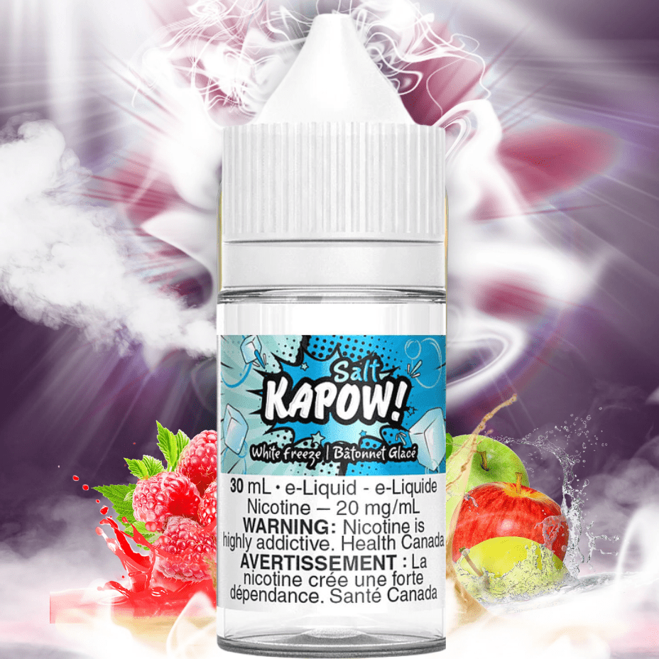 White Freeze Salt by Kapow E-liquid Steinbach Vape SuperStore and Bong Shop Manitoba Canada