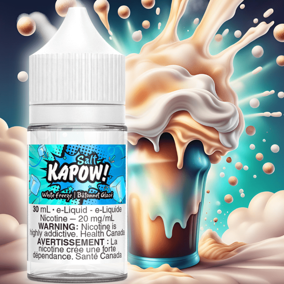 White Freeze Salt by Kapow E-liquid Steinbach Vape SuperStore and Bong Shop Manitoba Canada