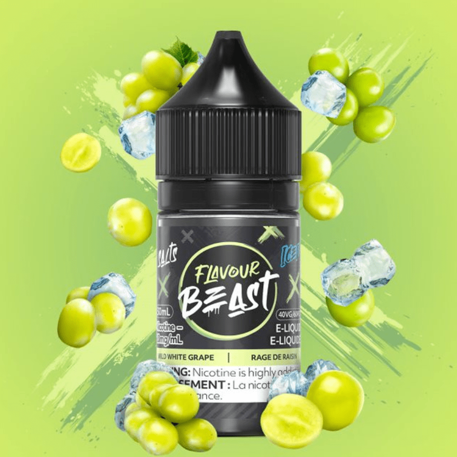 Wild White Grape Iced by Flavour Beast Salts 30ml / 20mg Steinbach Vape SuperStore and Bong Shop Manitoba Canada