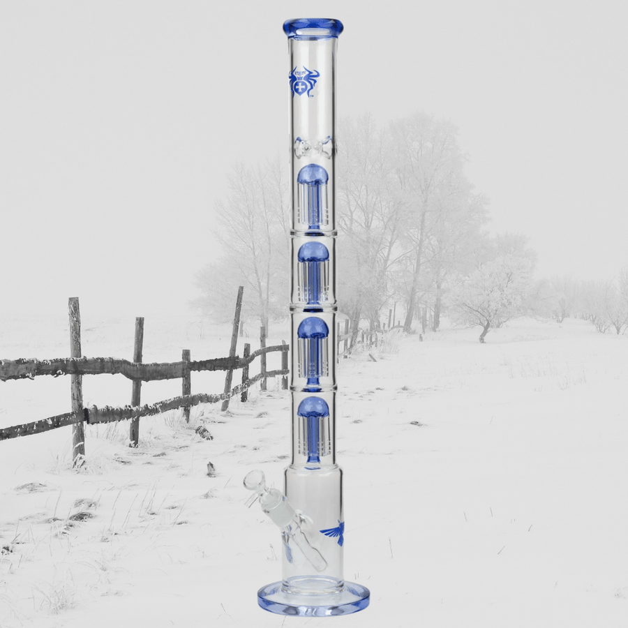 Xtreme 7mm Quad-percolator Straight Tube-26" 26" / Blue Steinbach Vape SuperStore and Bong Shop Manitoba Canada
