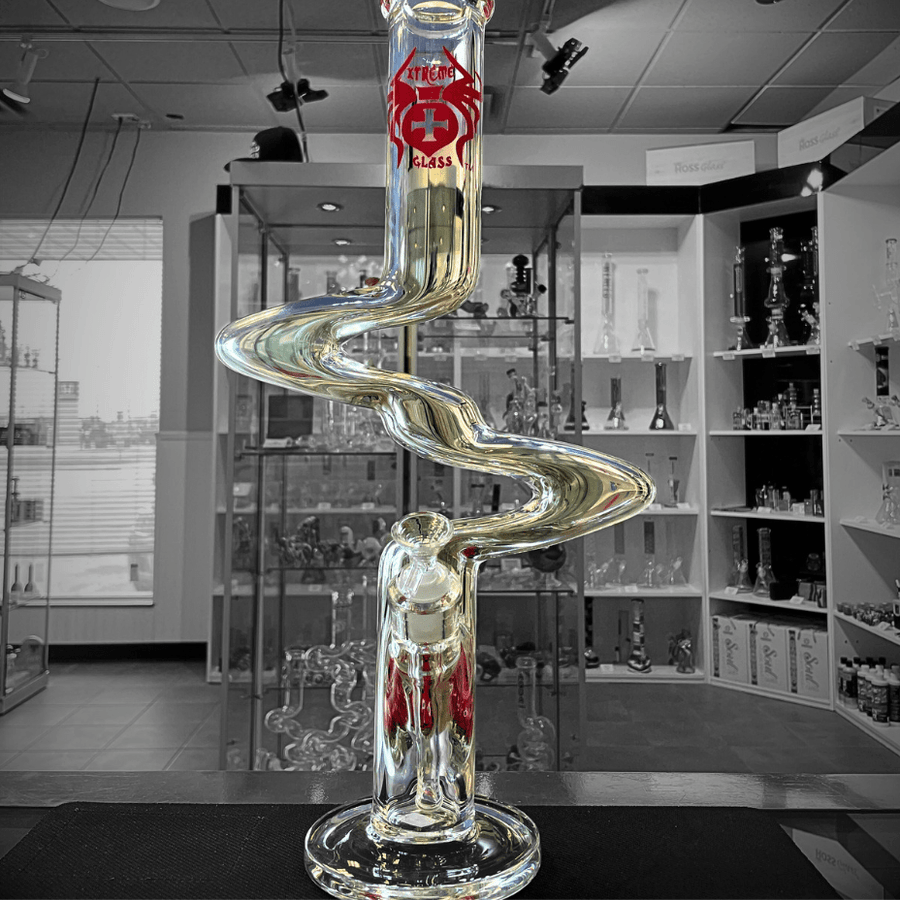 xTreme Glass Zig Zag Straight Tube-17" 17" Steinbach Vape SuperStore and Bong Shop Manitoba Canada
