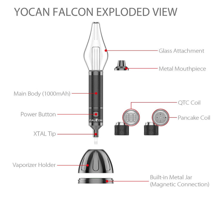 Yocan Falcon Vaporizer Kit Black Steinbach Vape SuperStore and Bong Shop Manitoba Canada