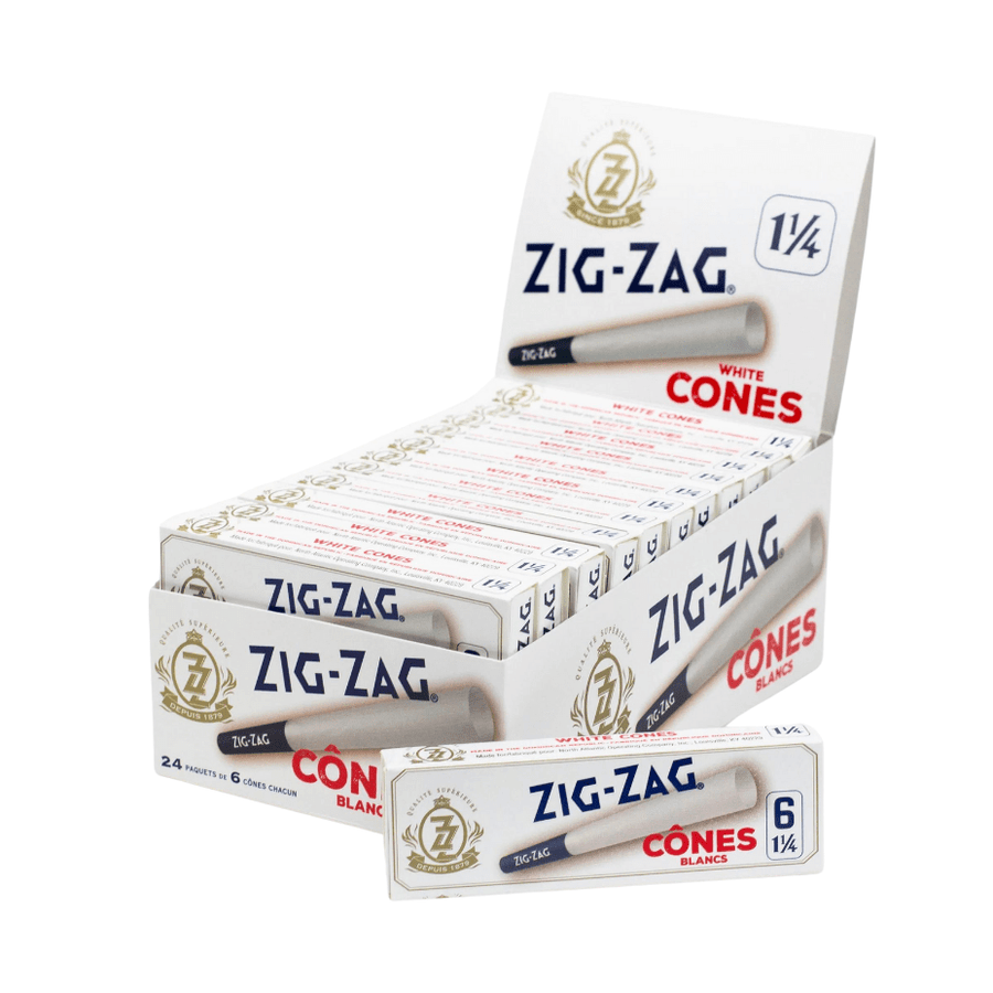 Zig-Zag Pre-Rolled White Cones 6-pack-1 1/4 1 1/4 / 6-Pack Steinbach Vape SuperStore and Bong Shop Manitoba Canada