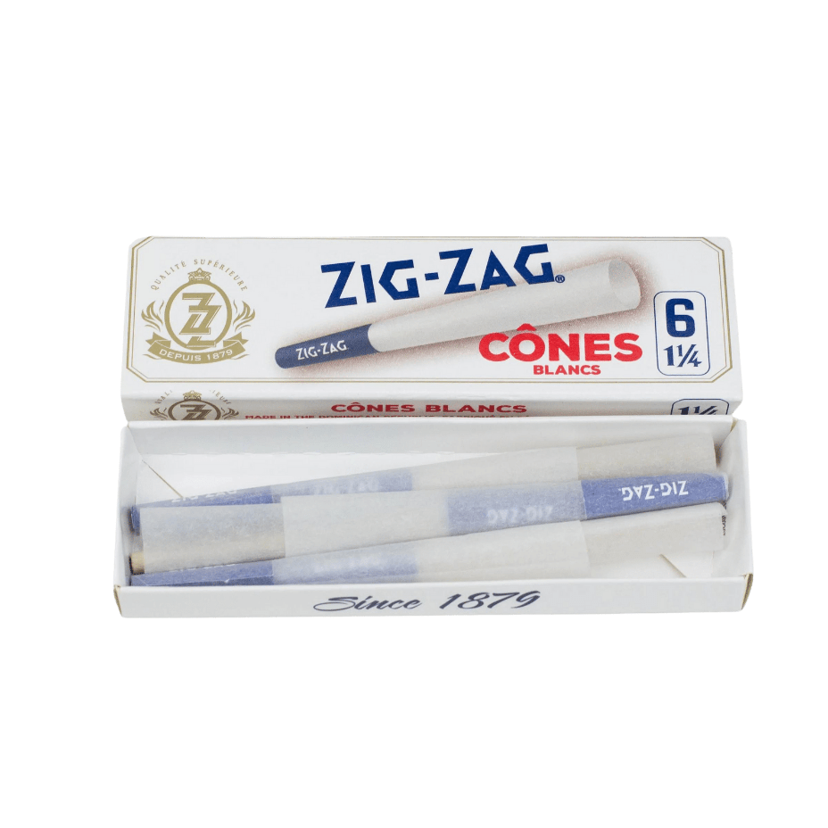 Zig-Zag Pre-Rolled White Cones 6-pack-1 1/4 1 1/4 / 6-Pack Steinbach Vape SuperStore and Bong Shop Manitoba Canada