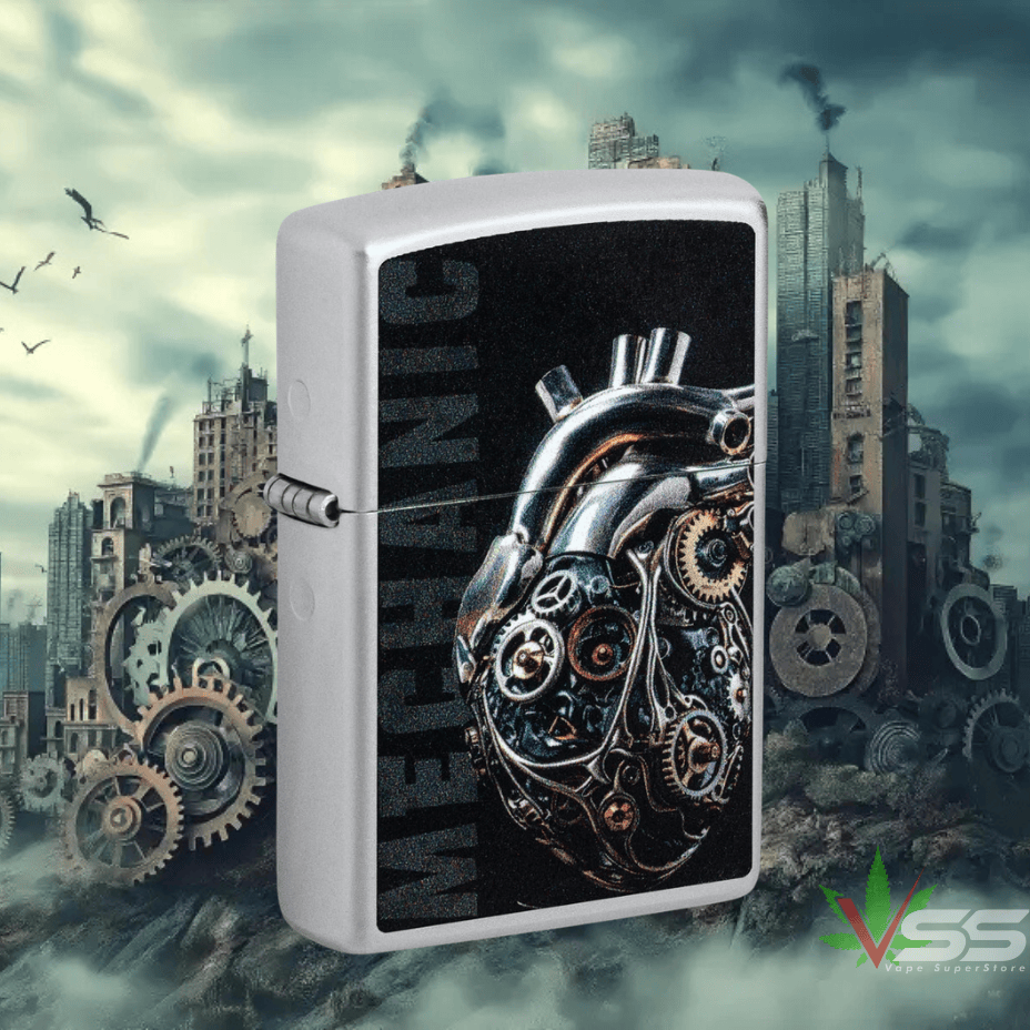 Zippo Lighter Mechanical Heart Design 2.25" Steinbach Vape SuperStore and Bong Shop Manitoba Canada