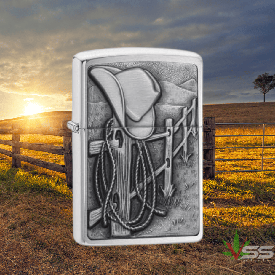 Zippo Lighter-Resting Cowboy 2.25" Steinbach Vape SuperStore and Bong Shop Manitoba Canada