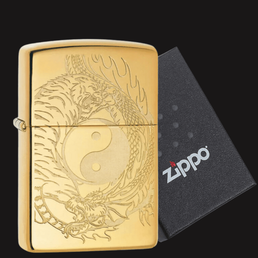 Zippo Lighter Tiger Dragon Gold Edition Steinbach Vape SuperStore and Bong Shop Manitoba Canada